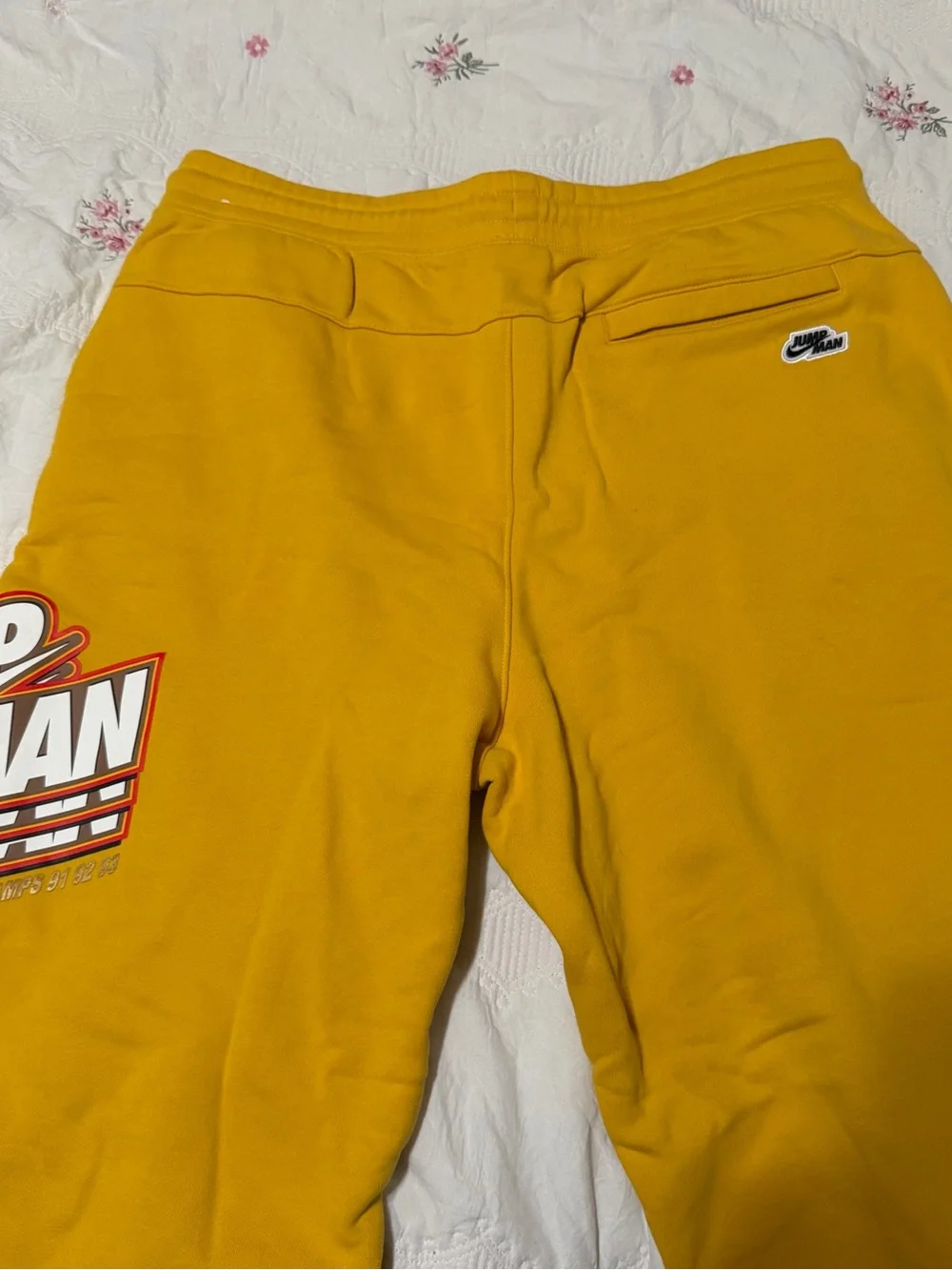 Jordan Jumpman Mustard Yellow Fleece Sweatpants, Men’s XXL